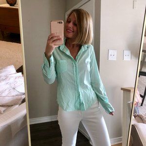 Frank & Eileen Mint Italian Poplin Barry Button-Down Shirt